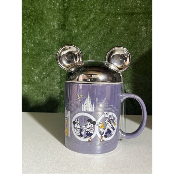 Disney Other - Disney Parks Mickey Mouse and Friends Disney 100 Mug with Silver lid